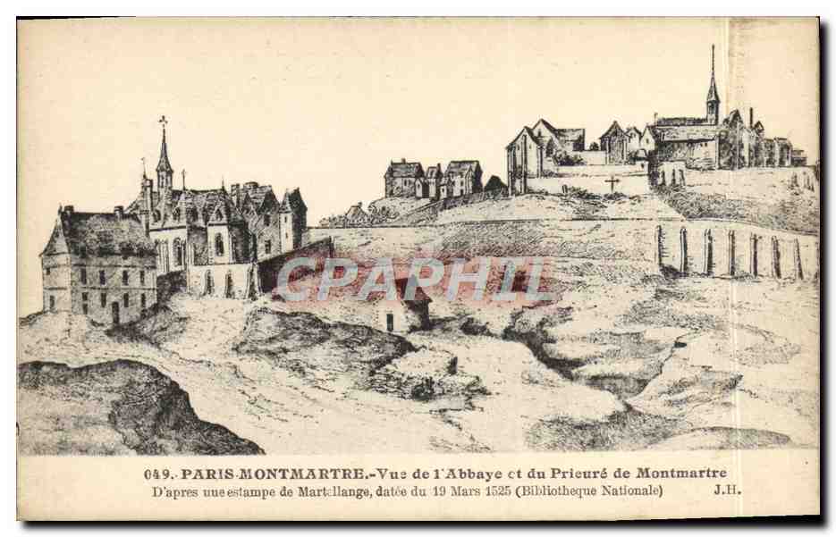 CPA Paris Montmartre Vue de l'Abbaye Et Du Prieure De Montmartre