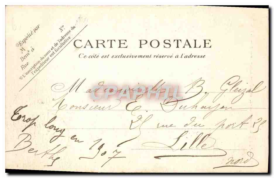 CPA Paris Montmartre Escaliers Sainte Marie — Rückseite