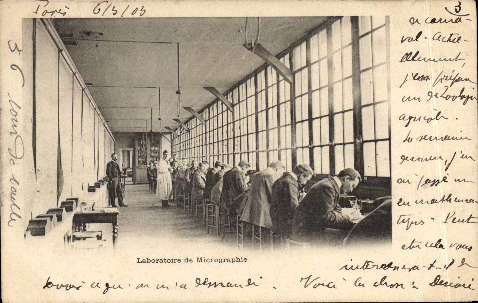 Laboratoire de Micrographie — Paris — éditeur inconnu, n° de série non visible - Anverso