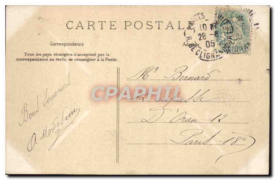 CPA Paris — Rückseite