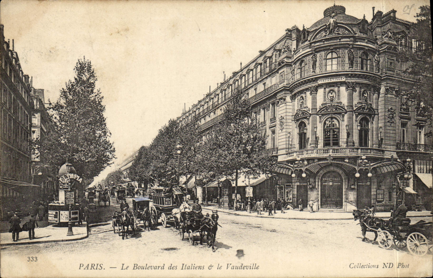 CPA Paris Le Boulevard Des Italiens Le Vaudeville