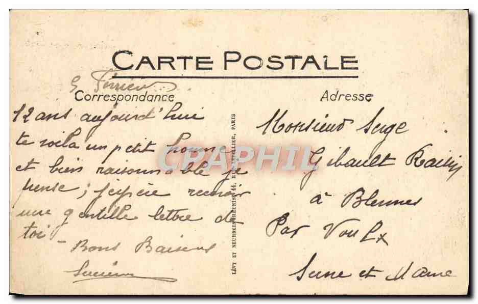 CPA Paris Avenue Charles Floquet — Rückseite