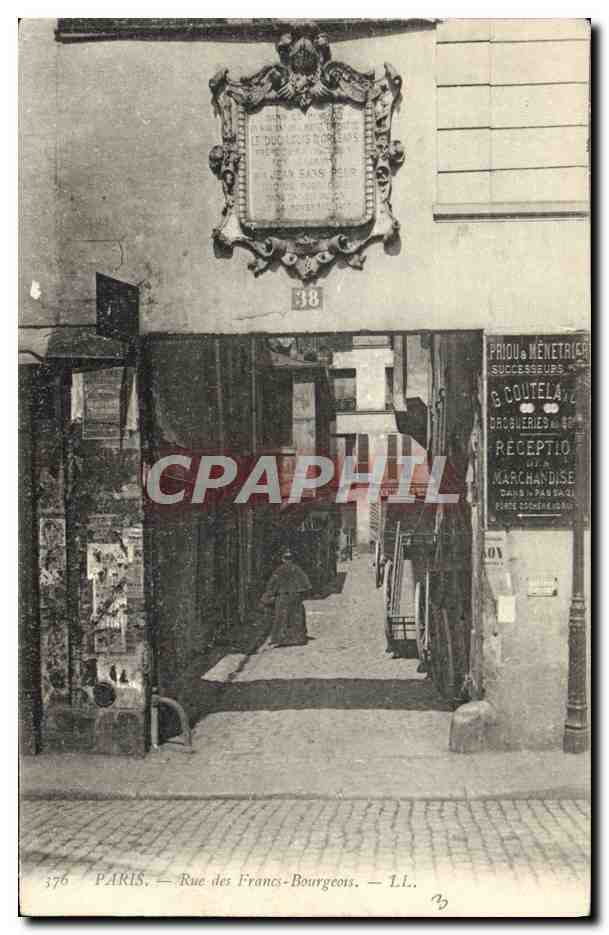 CPA Paris Rue Des Francs Bourgeois