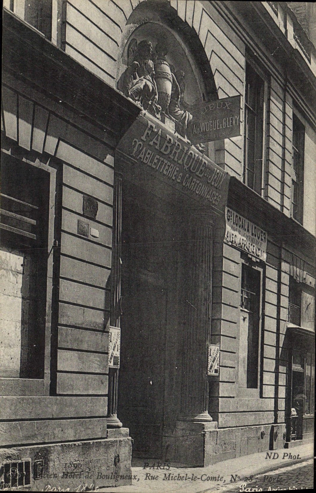 CPA Paris ancine Hotel Bouligneux Rue Michel Le Comte