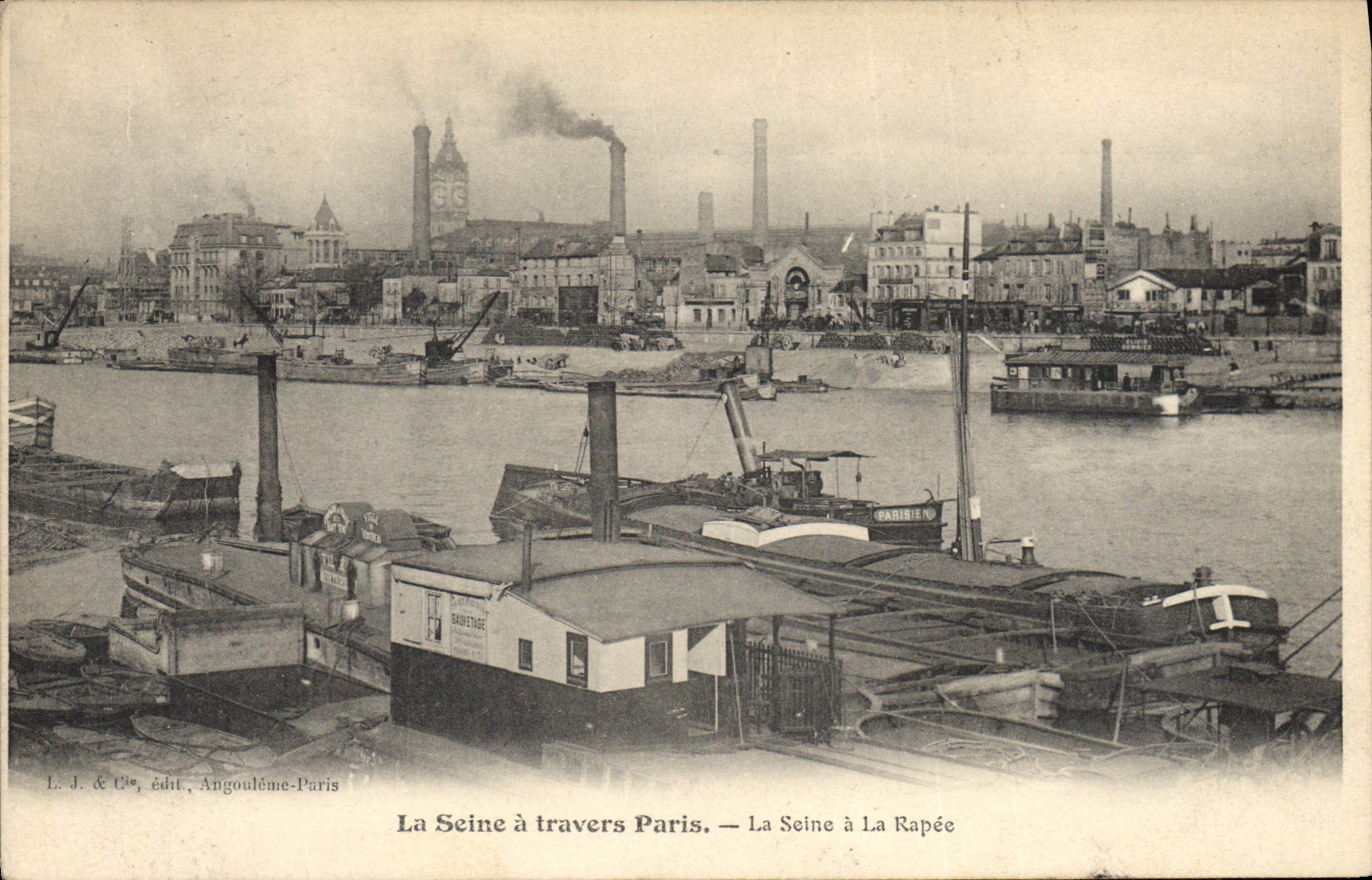 CPA La Seine A Travers Paris La Seine A la Rapee Bateau Peniche 