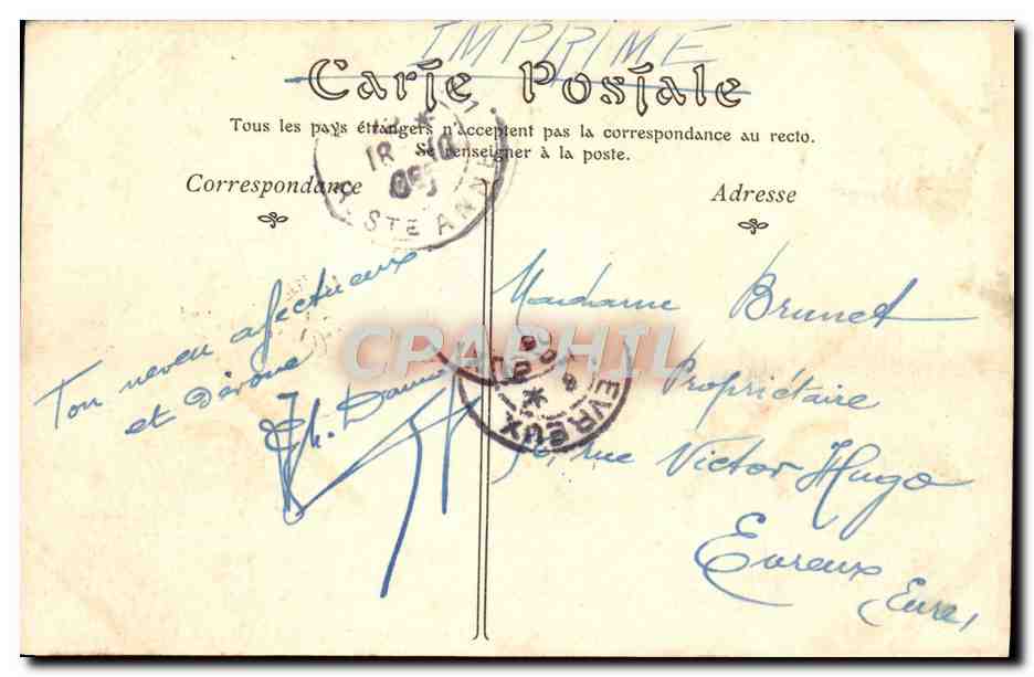 CPA Paris Le Nouveau Louvre Pavillon Richelieu — Rückseite