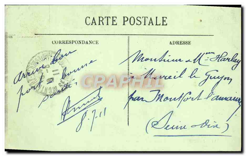 CPA Paris Le Palais Du Luxembourg — Verso