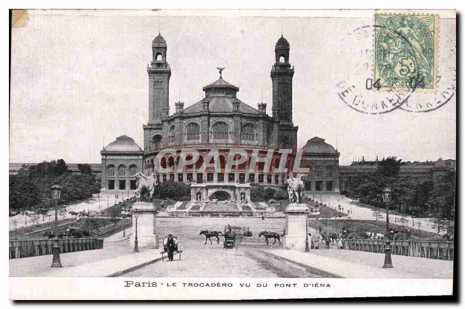 CPA Paris Le Trocadero Vu Du Pont d'Iena