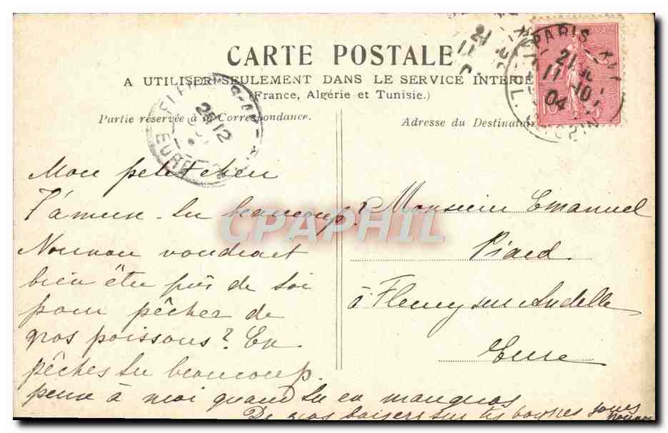 CPA Paris Place De Chatelet — Rückseite