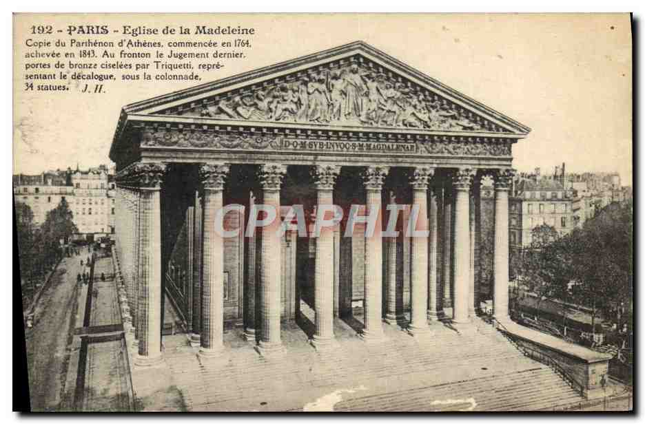 CPA Paris Eglise De La Madelaine