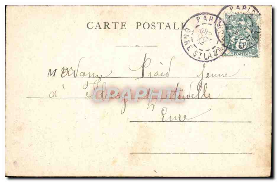 CPA Paris L'Arc Des Tuileries — Rückseite