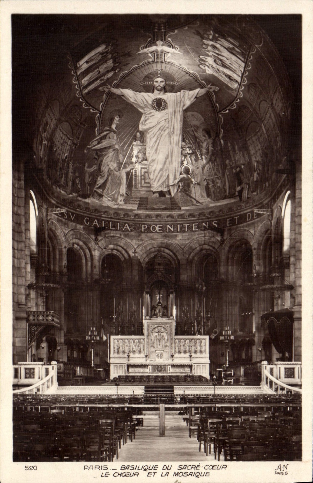 CPA Paris Basilique Du Sacre Coeur Le Choeur Et La Mosaique
