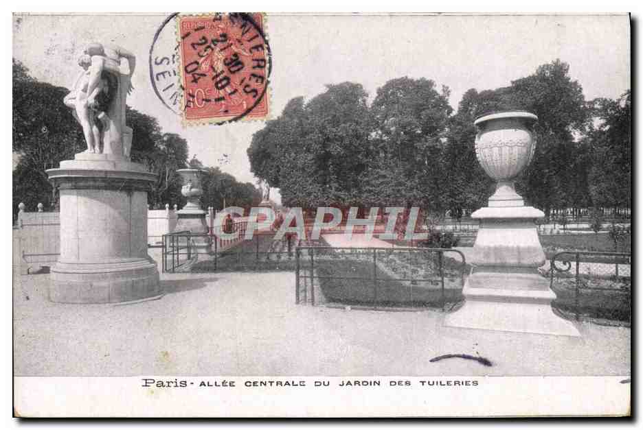 CPA Paris Allee Centrale Du Jardin Des Tuileries