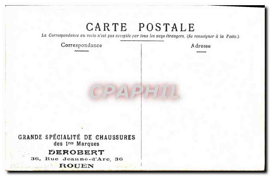 CPA Paris Fontaine St Michel — Verso