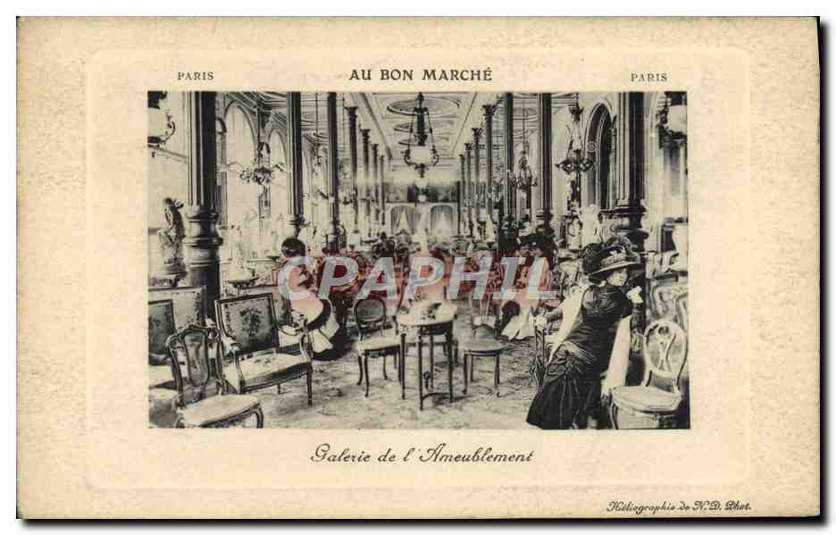 CPA Au Bon Marche Paris Galerie De l'Ameublement Paris 