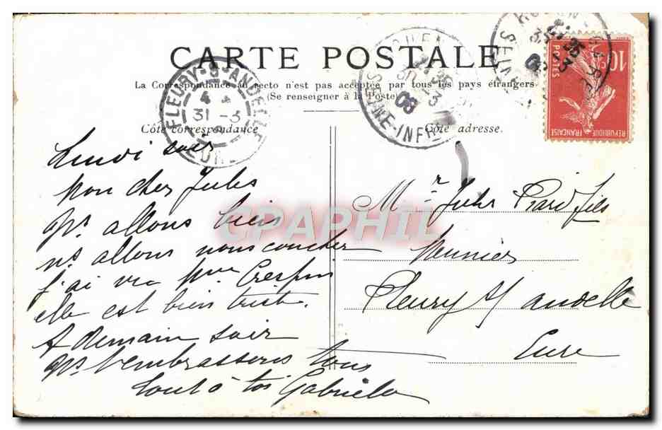 CPA Paris Le Palais Du Luxembourg — Rückseite