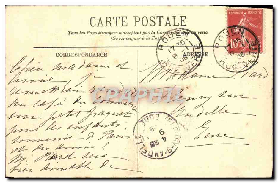 CPA Paris La Place De La Concorde — Rückseite