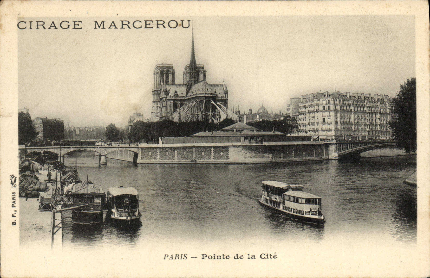 CPA Cirage Marcerou Paris Pointe De La Cite Notre Dame Peniche 