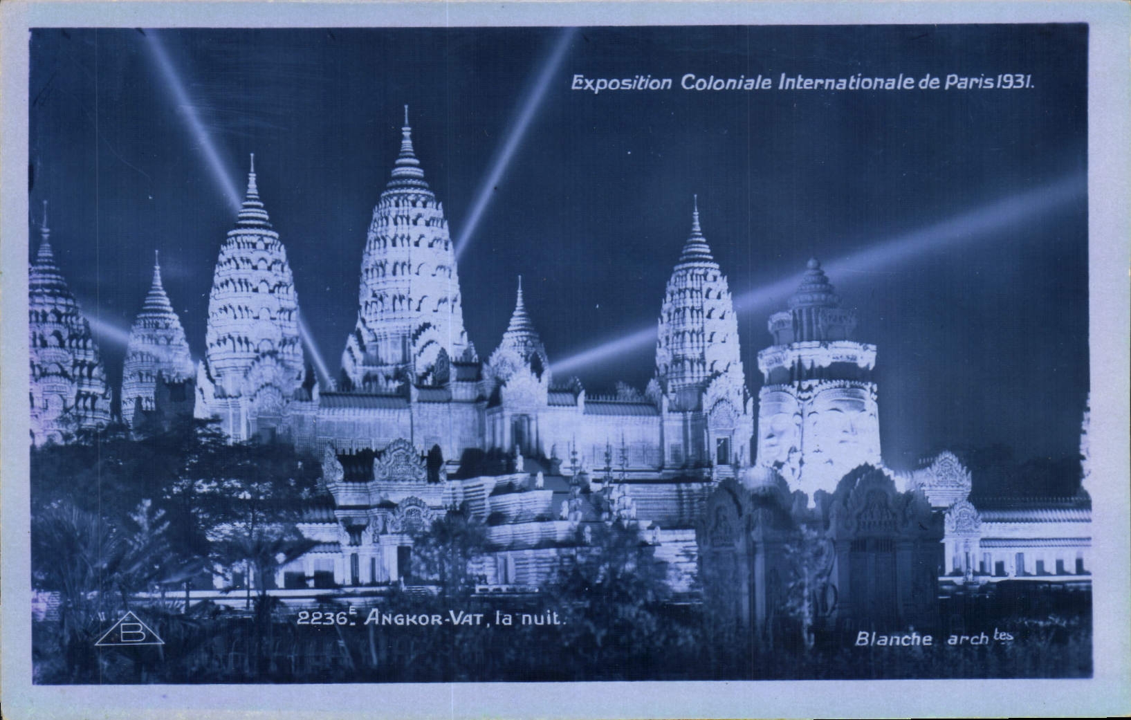 CPA Exposition Coloniale Internationale De Paris 1931 Angkor Vat La nuit 