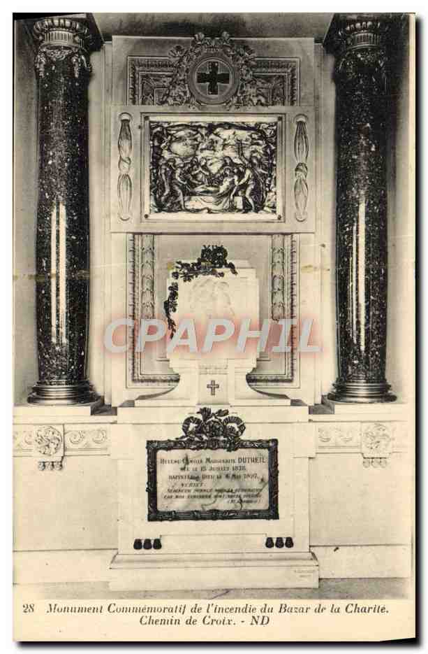 CPA Paris Monuments Commemoratif De l'Incendie Du Bazar De la Charite Chemin de croix