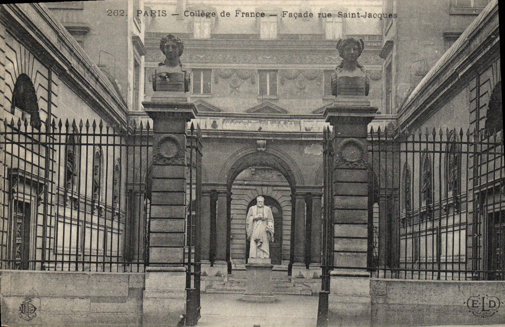 CPA Paris College De France Facade Rue Saint Jacques