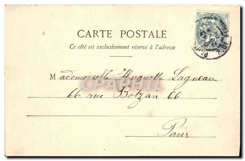 CPA Paris L'Eglise Du Sacre Coeur — Rückseite