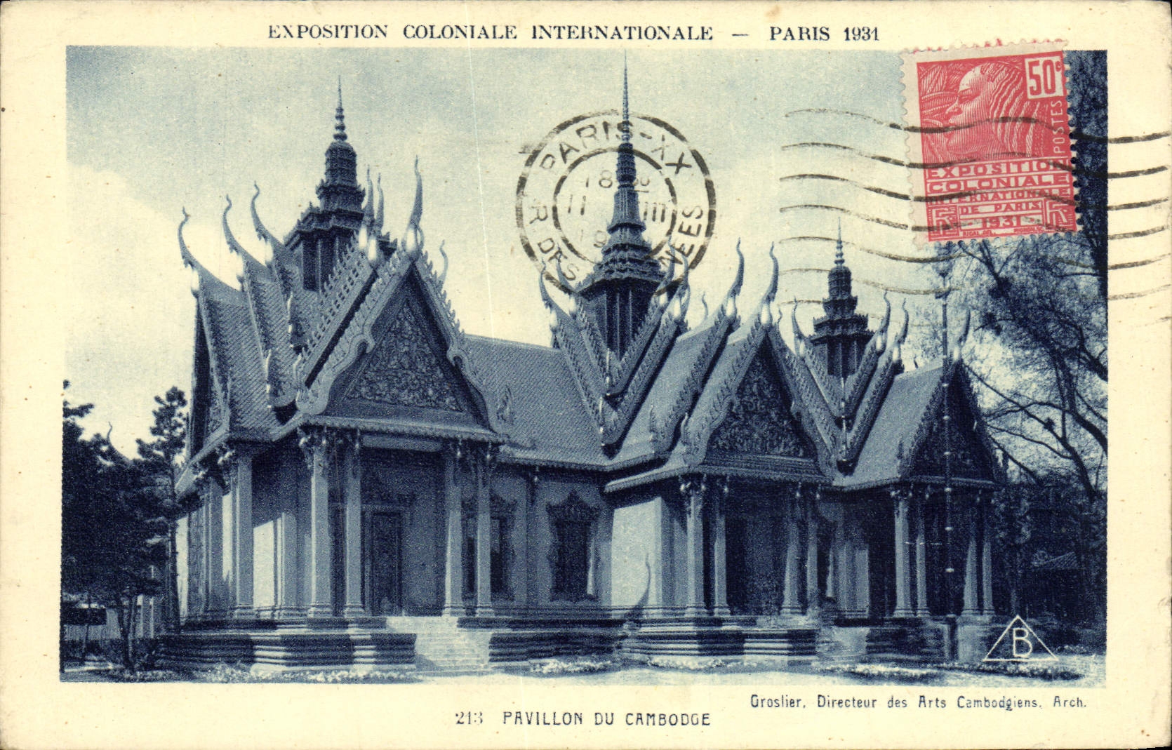 CPA Exposition Coloniale Internationale Paris Pavillon Du Cambodge