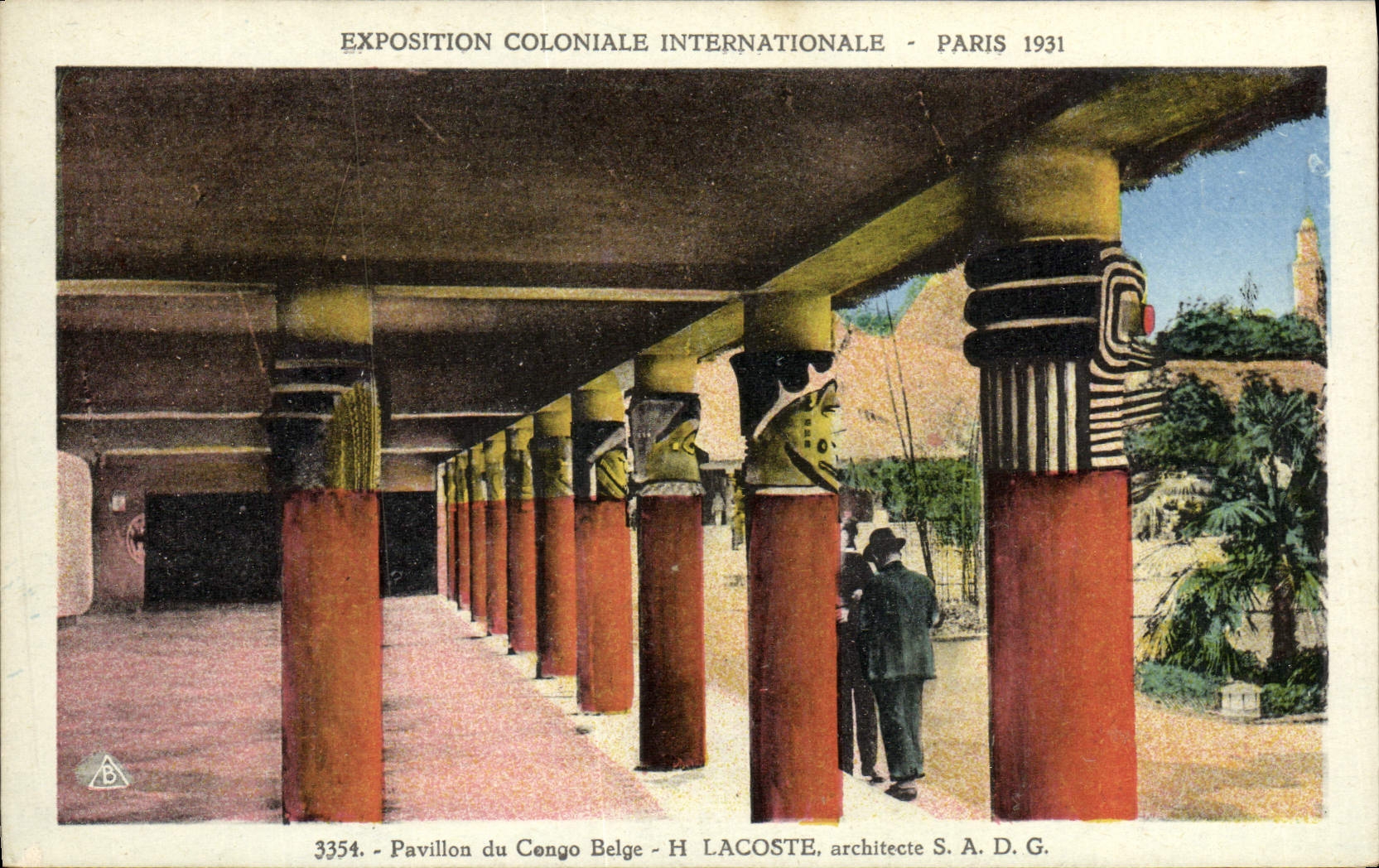 Pavillon des Kongo Belgiens — Internationale Kolonialausstellung Paris 1931 — H. Lacoste, Architekt S.A.D.G.