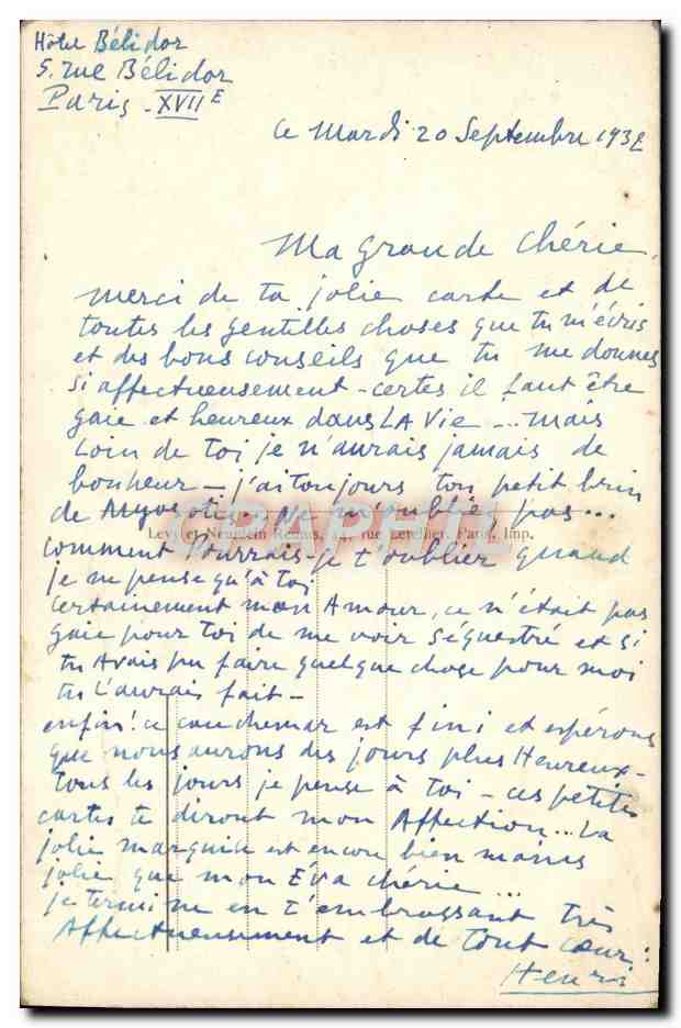 CPA Paris Le Carrousel — Rückseite