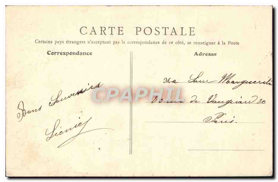 CPA Paris Vieux Montmartre Le Calvaire — Rückseite