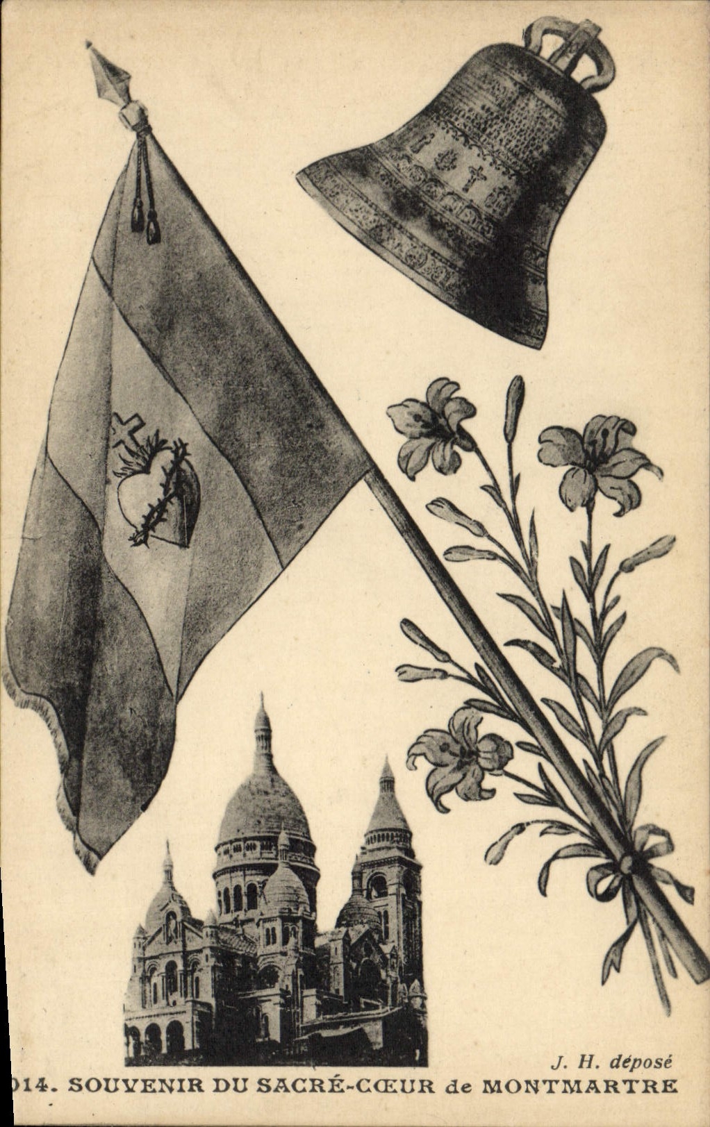 CPA Souvenir Du Sacre Coeur De Montmartre Paris Cloche 