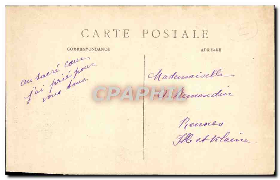 CPA Souvenir Du Sacre Coeur De Montmartre Paris Cloche  — Rückseite