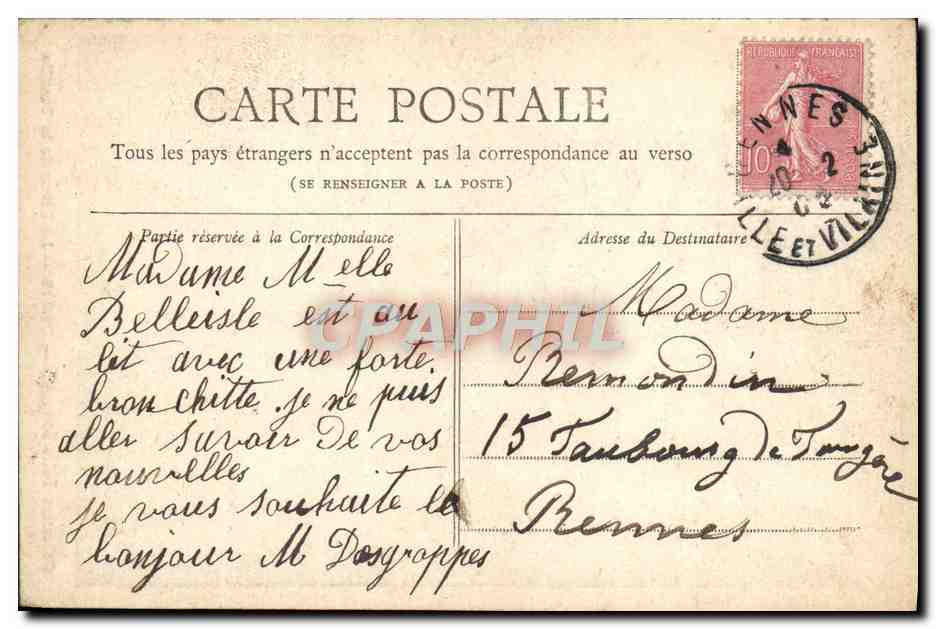 CPA Collection Petit Journal Paris La Place De La Bastille — Rückseite