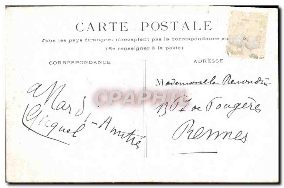 CPA Paris Place De La Concorde — Rückseite