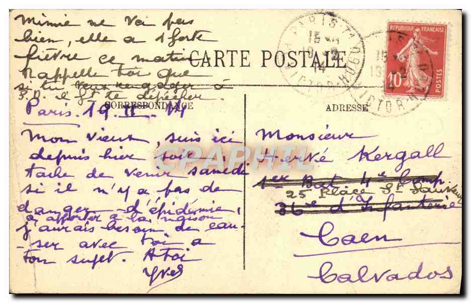 CPA Paris La Rue Soufflot Et Le Pantheon — Rückseite