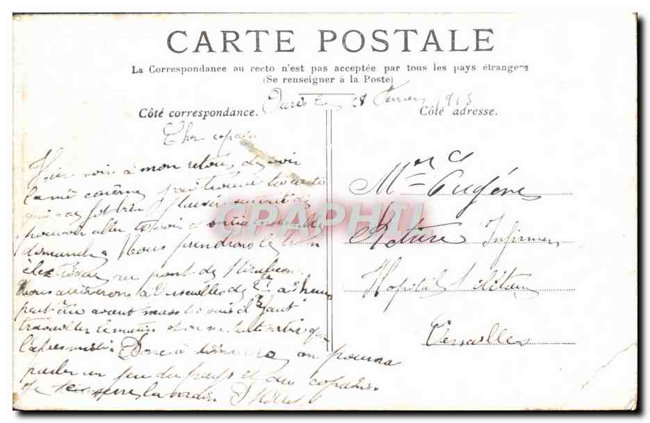 CPA Paris La Place De la Concorde — Rückseite