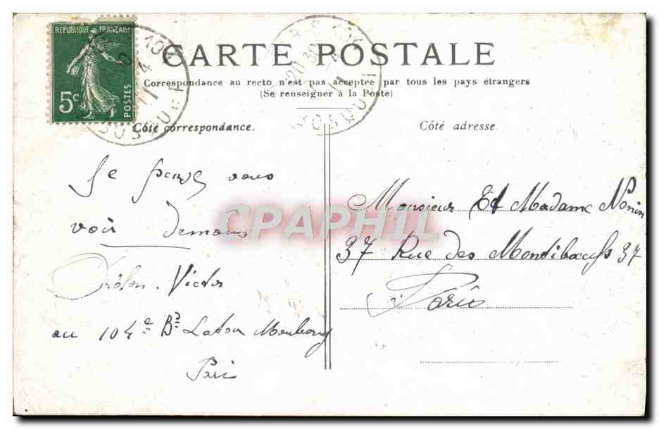 CPA Paris Le Grand Palais — Verso