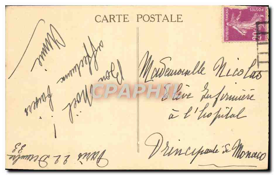 CPA Paris La Conciergerie — Verso