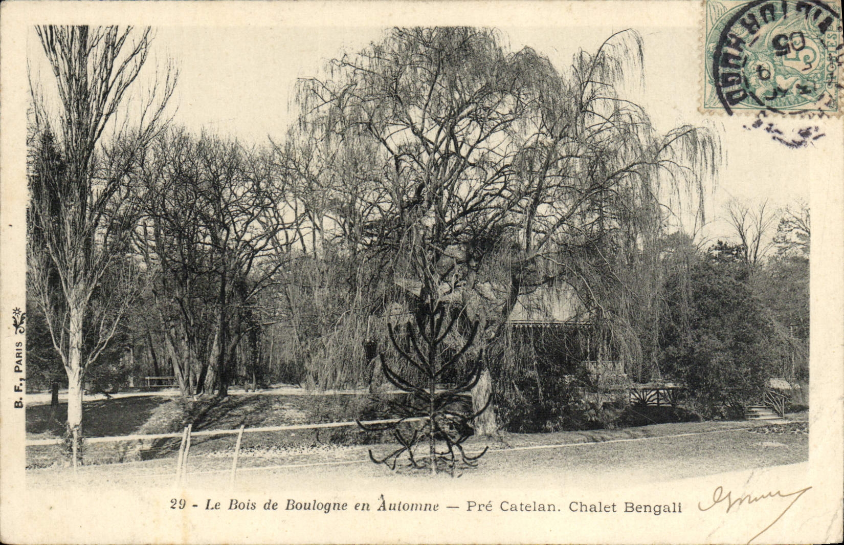 CPA Le Bois De Boulogne En Autimne Pre Catelan Chalet Bengall Paris