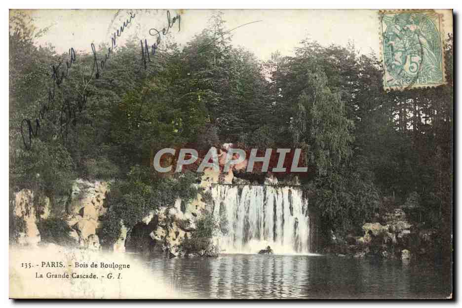 CPA Paris Bois De Boulogne La Grande Cascade