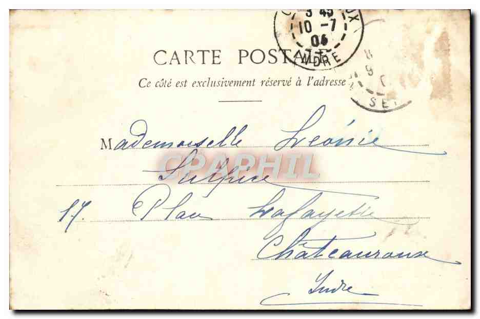 CPA Paris Bois De Boulogne La Grande Cascade — Verso
