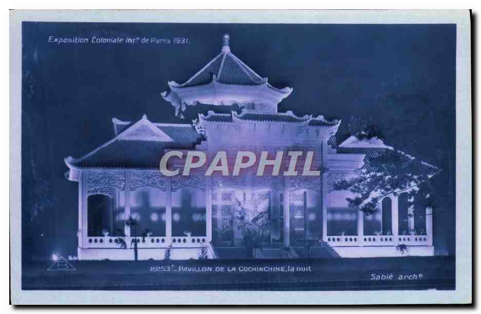 CPA Exposition Coloniale Paris 1931 Pavillon De La Cochinchine La Nuit