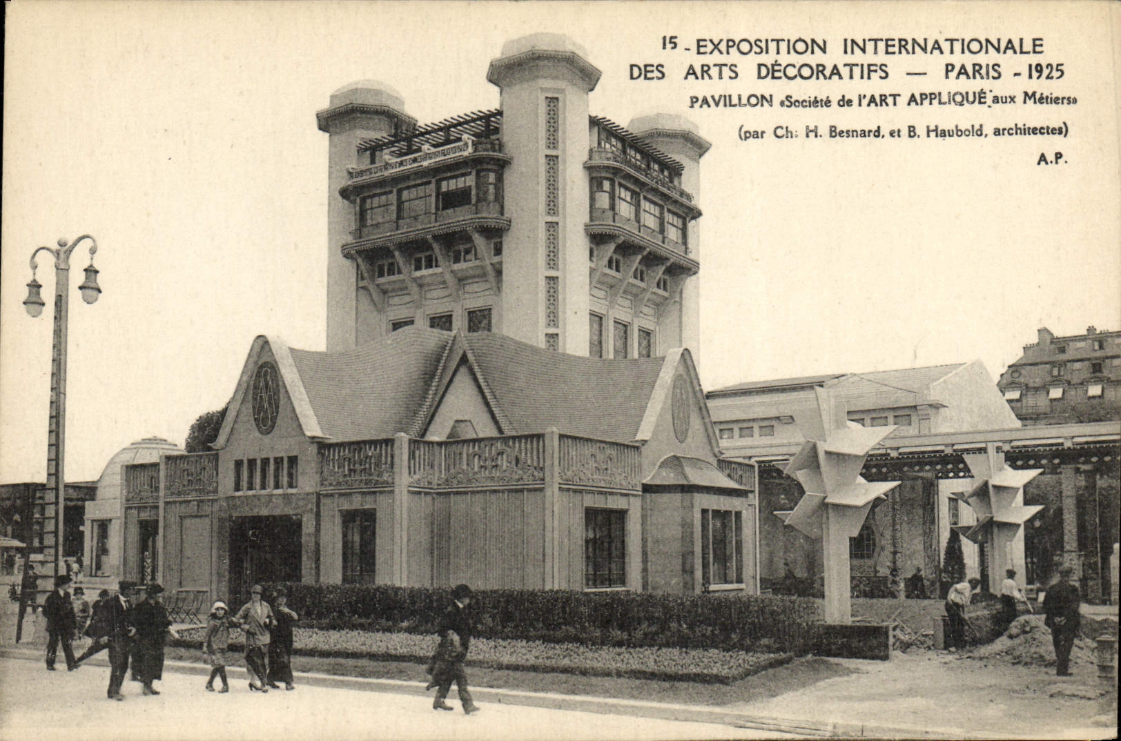 Pavillon de la Société de l'Art Appliqué aux Métiers — Exposition Internationale des Arts Décoratifs, Paris 1925 — par Ch. Besnard et B. Haubold