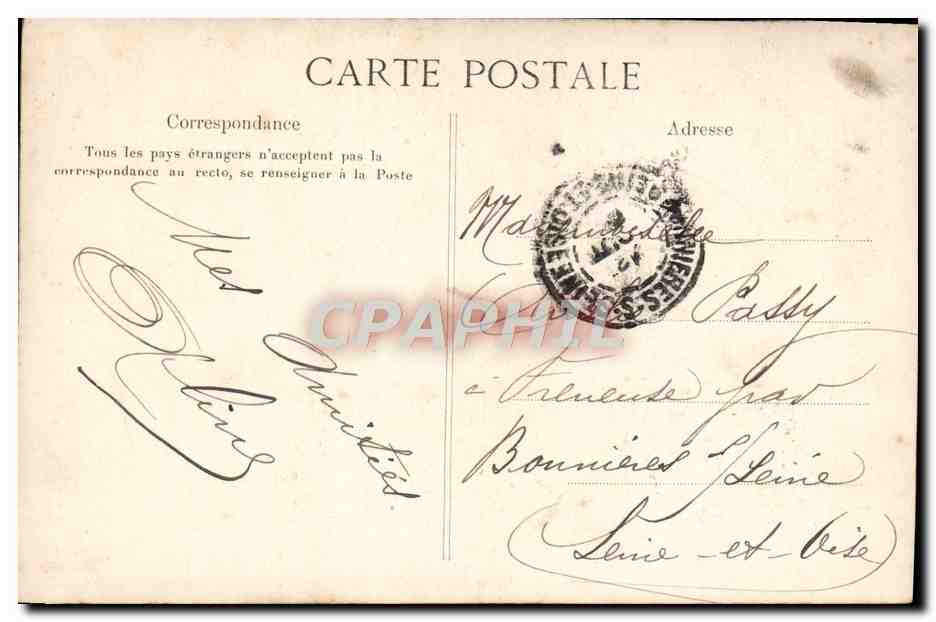 CPA Paris Notre Dame — Verso