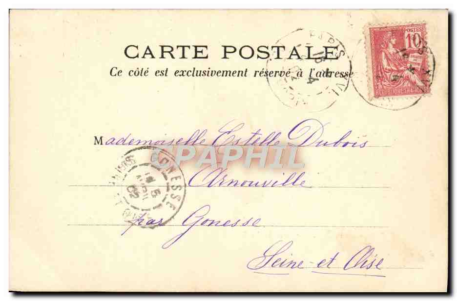 CPA Porte Palais De Justice — Rückseite