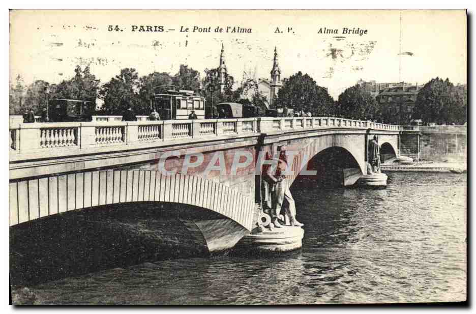CPA Paris Le Pont De l'alma
