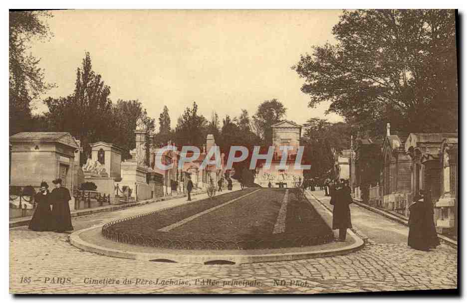 CPA Paris Cimetiere Du Pere Lachaise l'Allee Principale