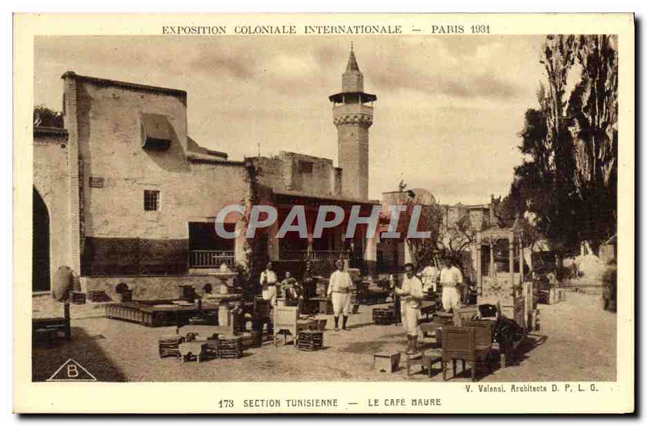 Section Tunisienne — Le Café Maure — Exposition Coloniale Internationale Paris 1934