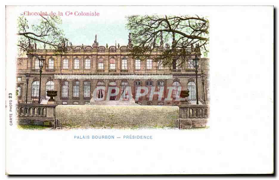 CPA Paris Palais Bourbon Presidence Chocolat de la Cie coloniale 