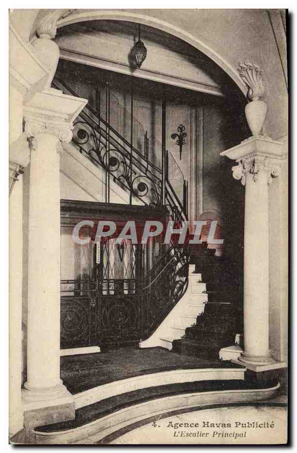 CPA Agence Havas Publicite L'escalier principal Paris 